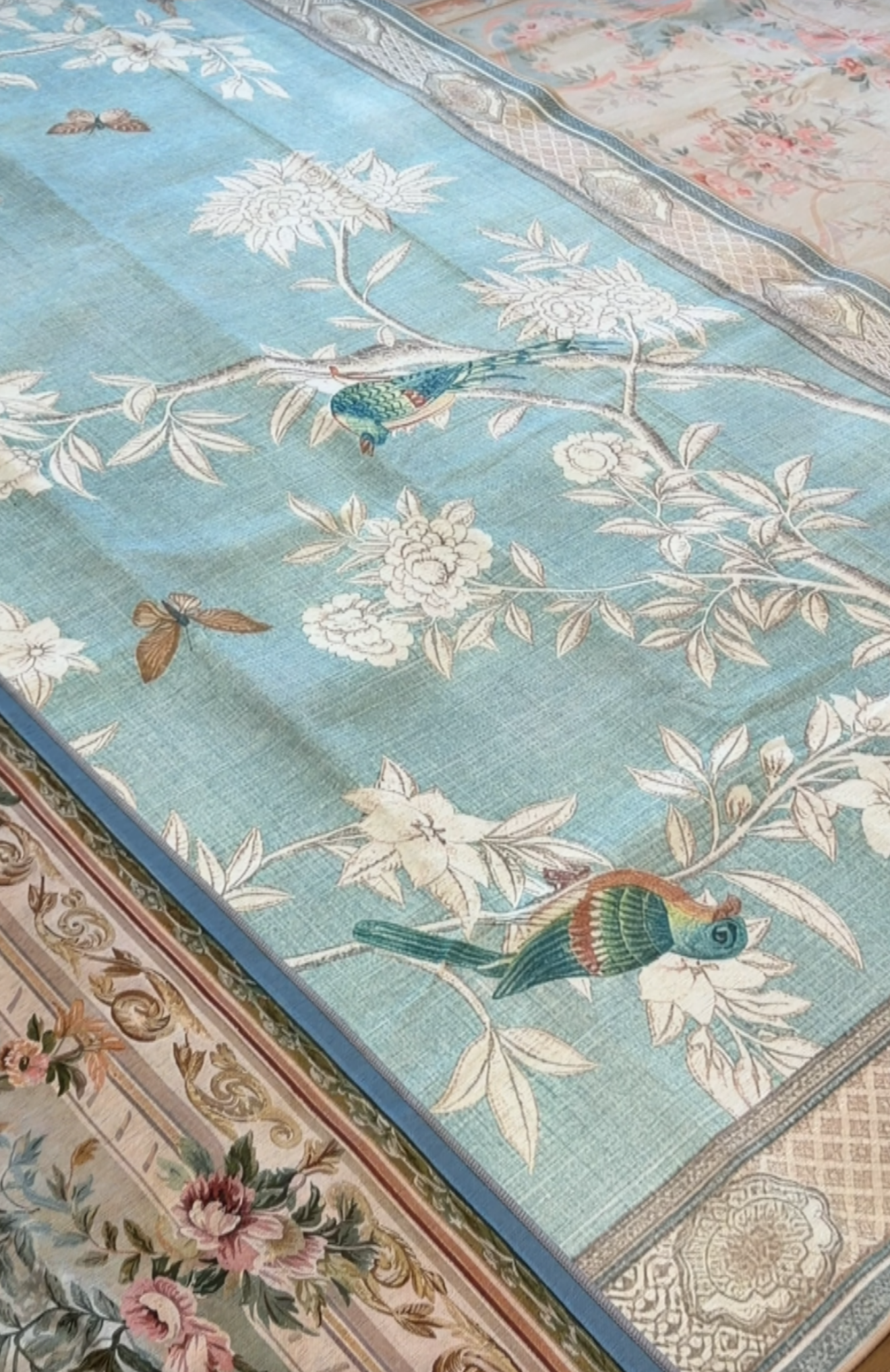 Bird Garden Rug – Aqua