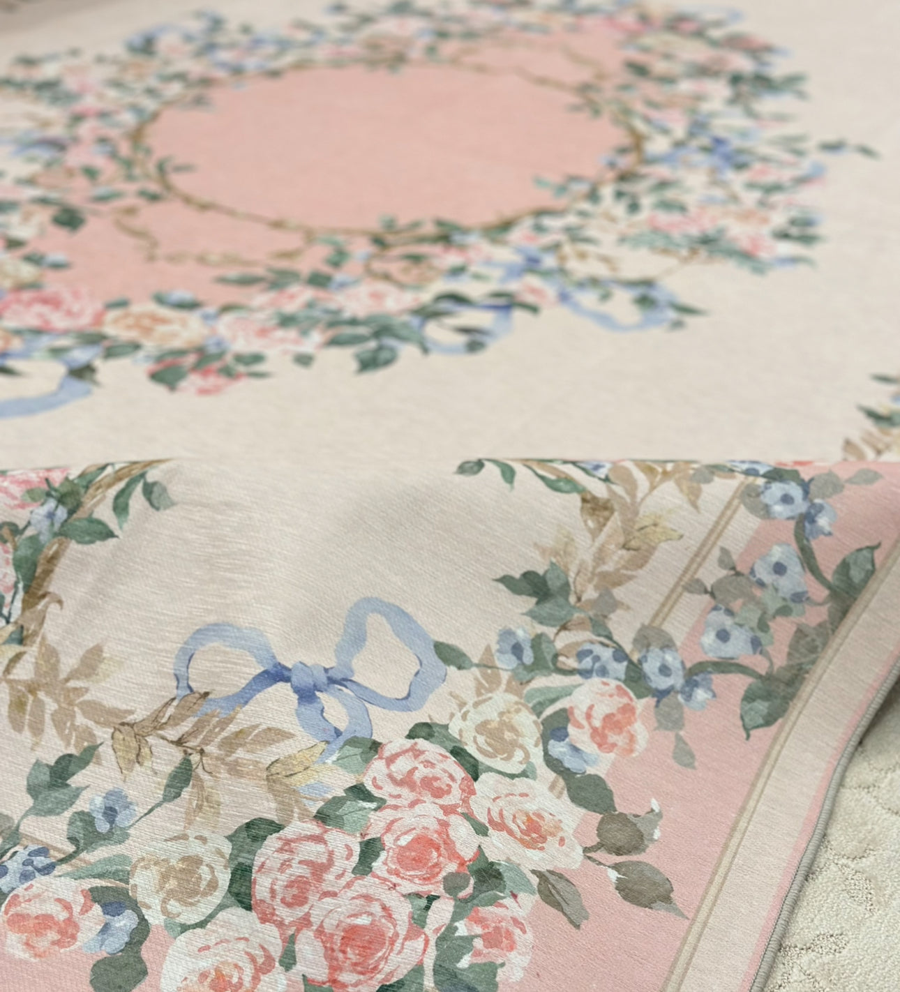 Pink Floral Rug