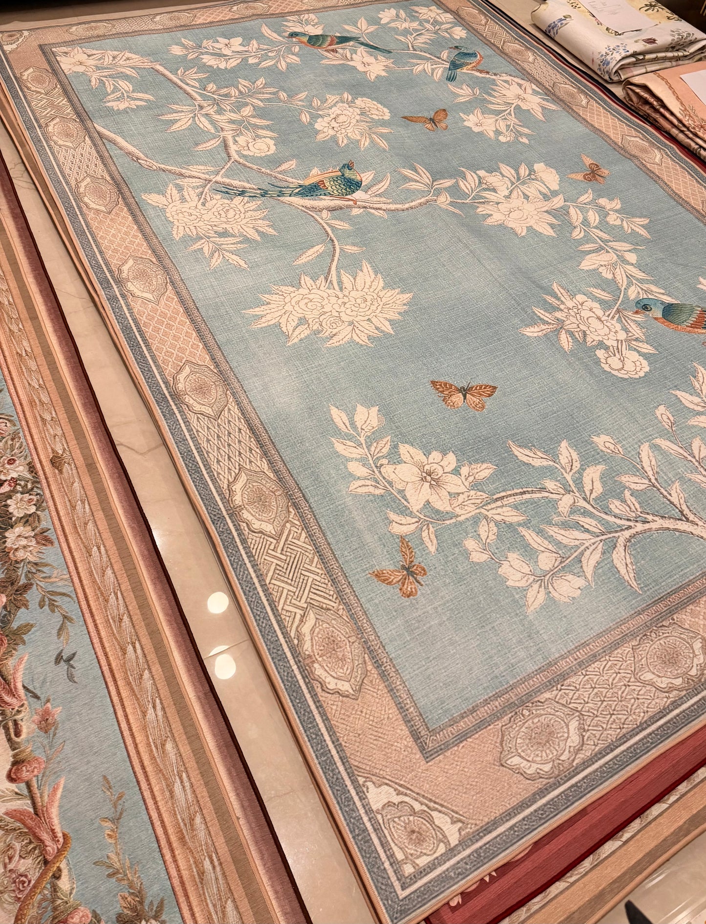 Bird Garden Rug – Aqua