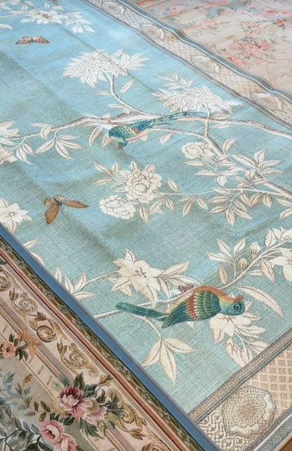 Bird Garden Rug – Aqua