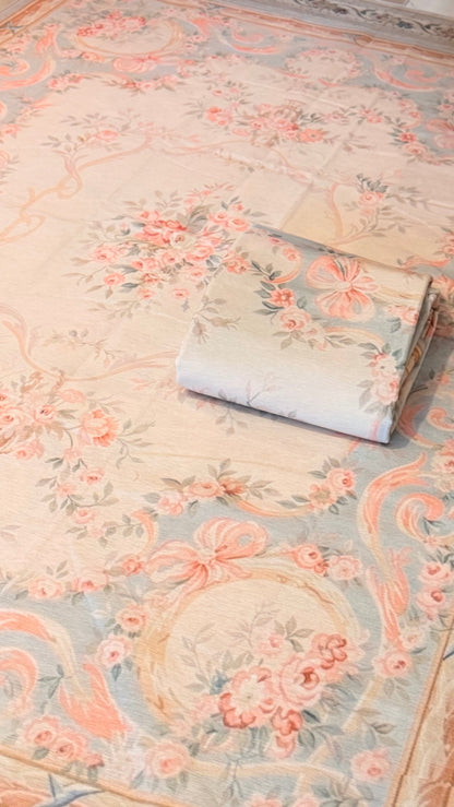 Rococo Floral Rug – Ivory