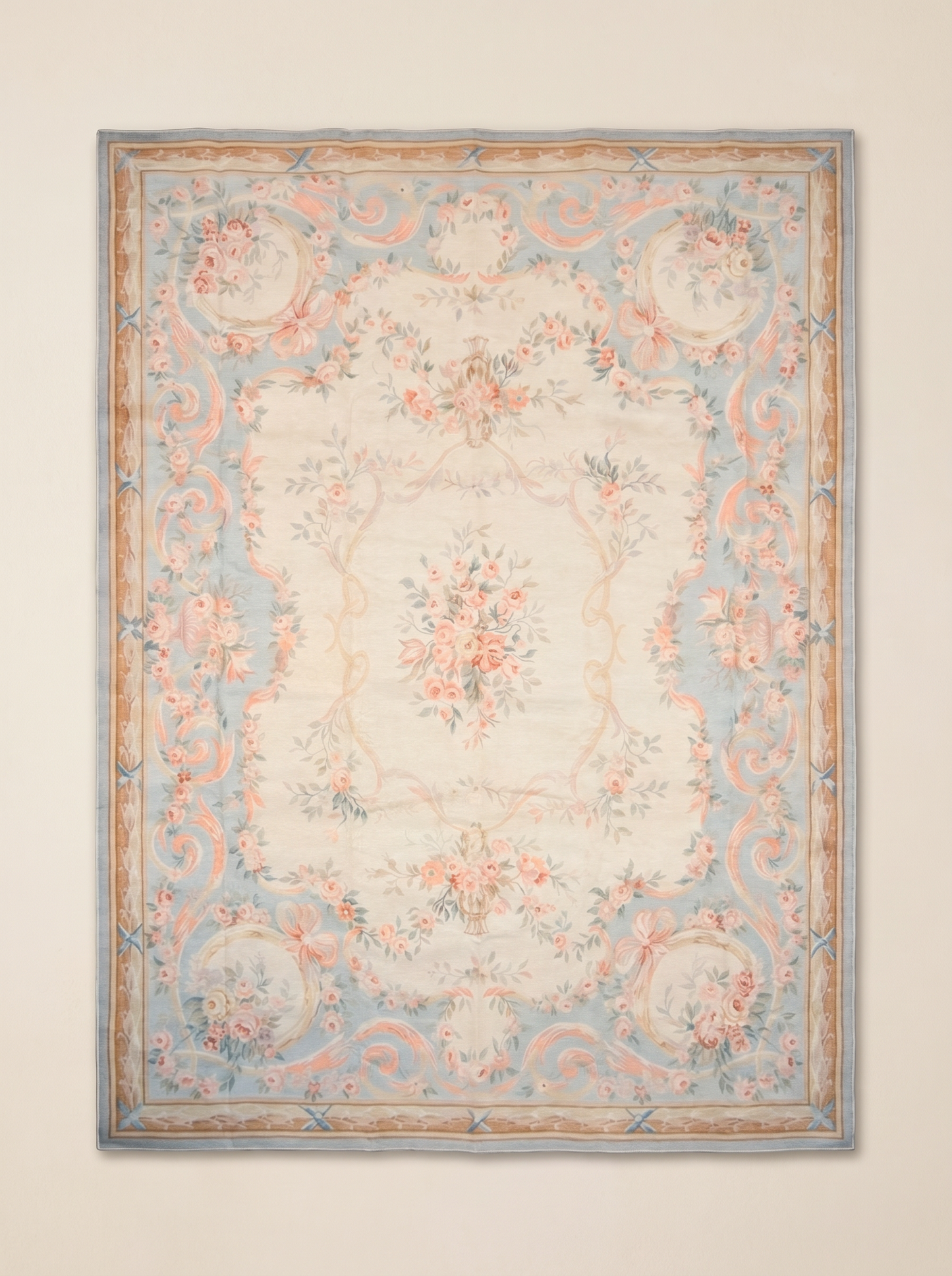 Rococo Floral Rug – Ivory
