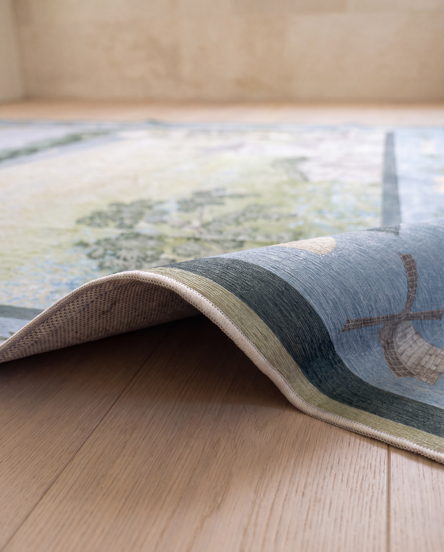 Blue & Green Landscape Rug