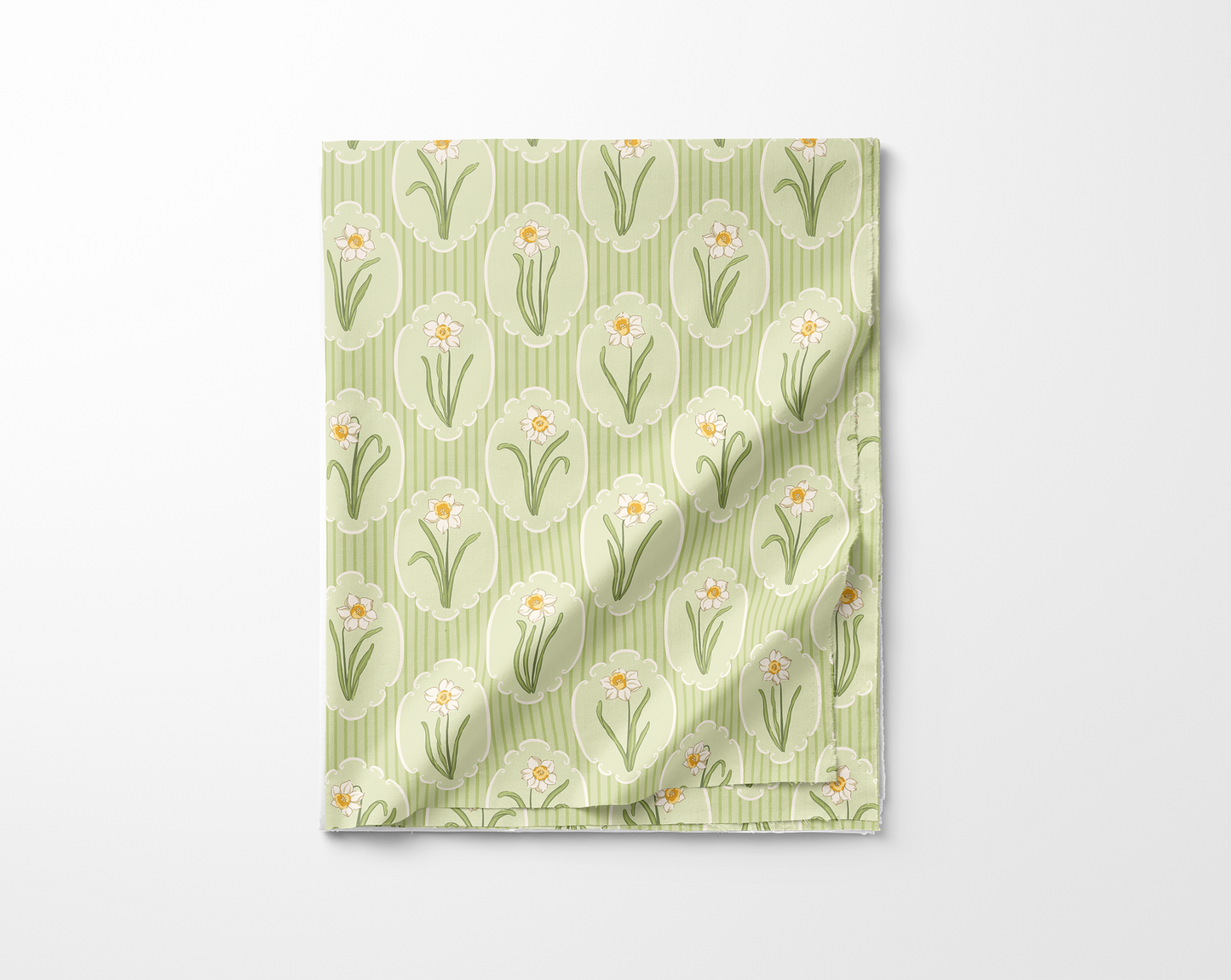 Green Floral Medallion - Flora Fabrics - BY Meter بالمتر