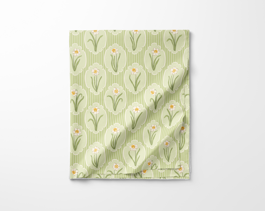 Green Floral Medallion - Flora Fabrics - BY Meter بالمتر