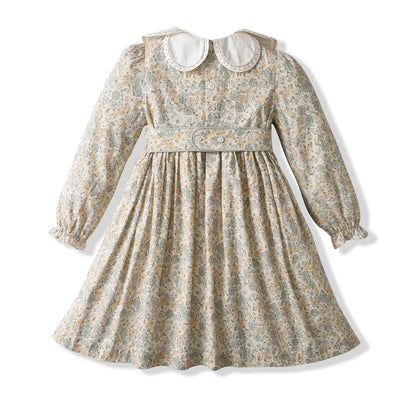 Ochre Smocked Dress - Flora Kids