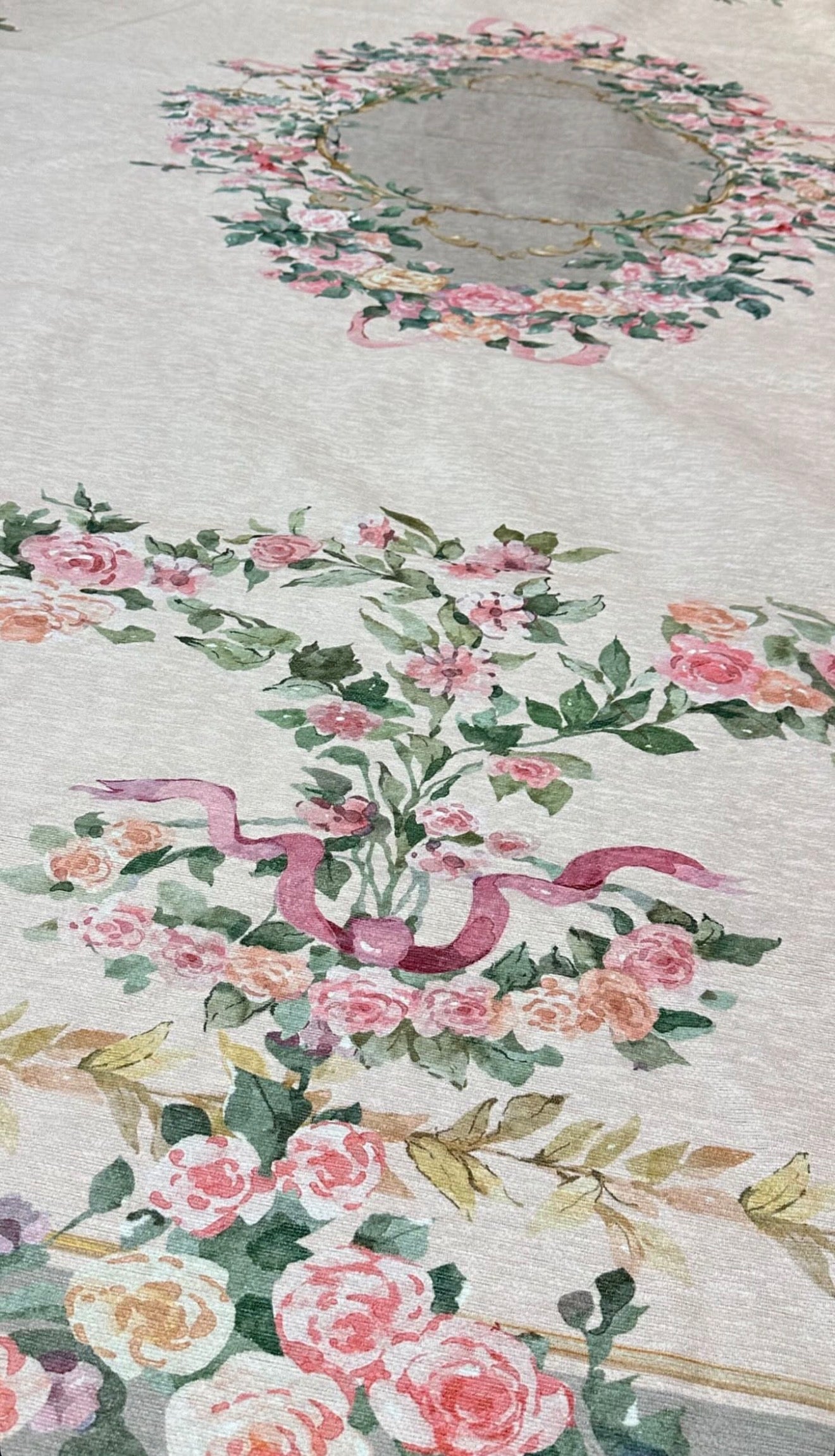 Green Floral Rug