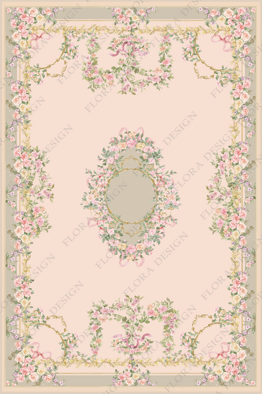 Green Floral Rug