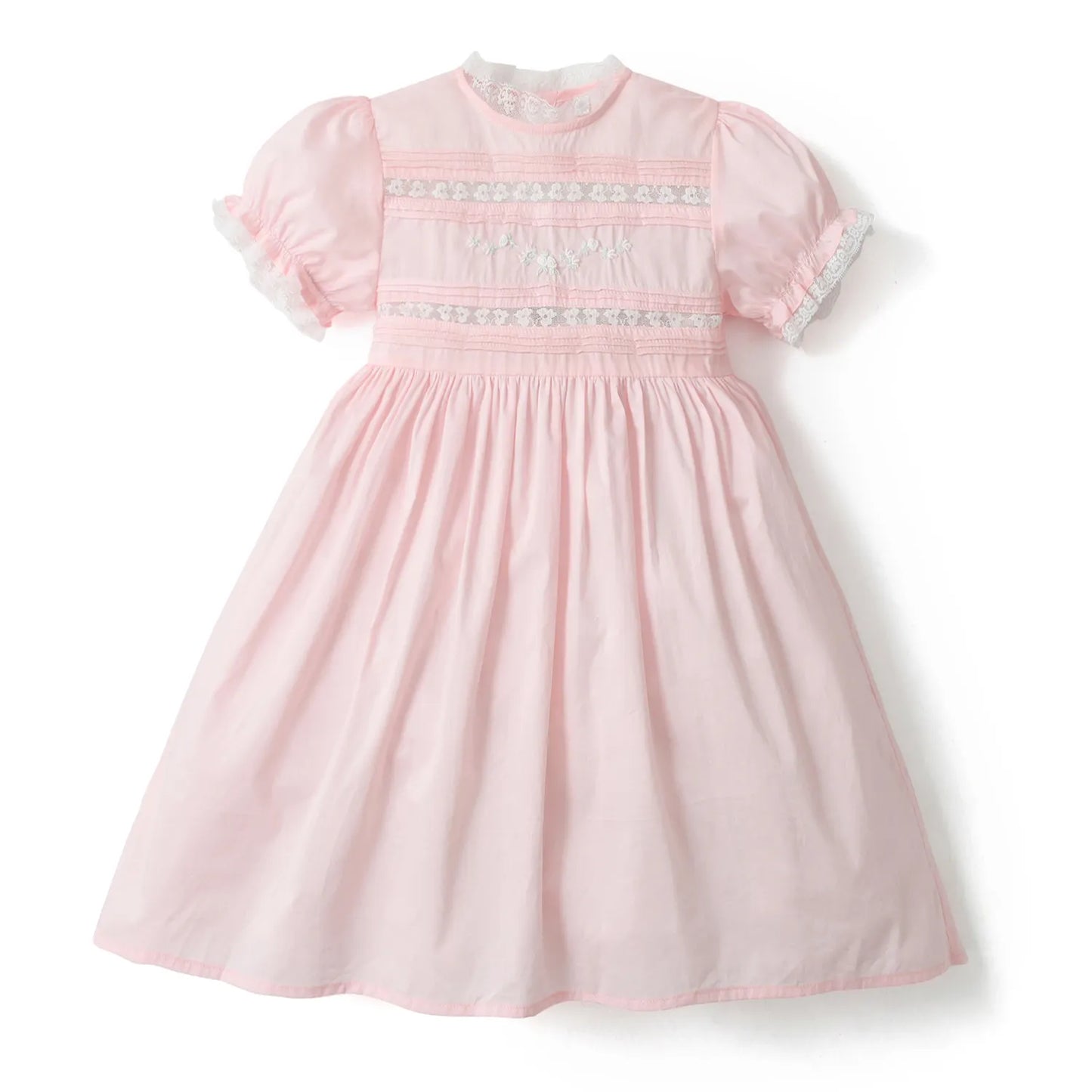 Lace Pink Dress - Flora Kids