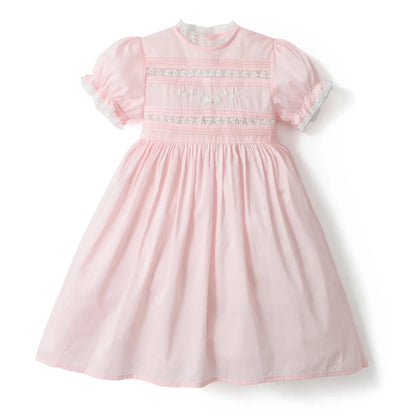 Lace Pink Dress - Flora Kids