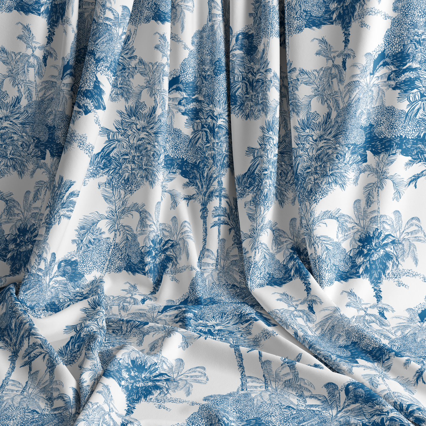 Toile Palm Trees - pre order – Pre Order (Ships in 2–4 Weeks) | Flora Fabrics