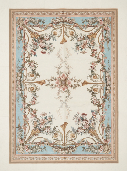 Rosalie Floral Rug – Turquoise