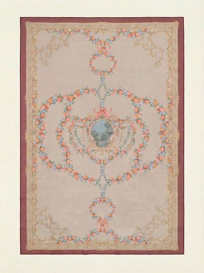 Autumn Landscape Roses Rug