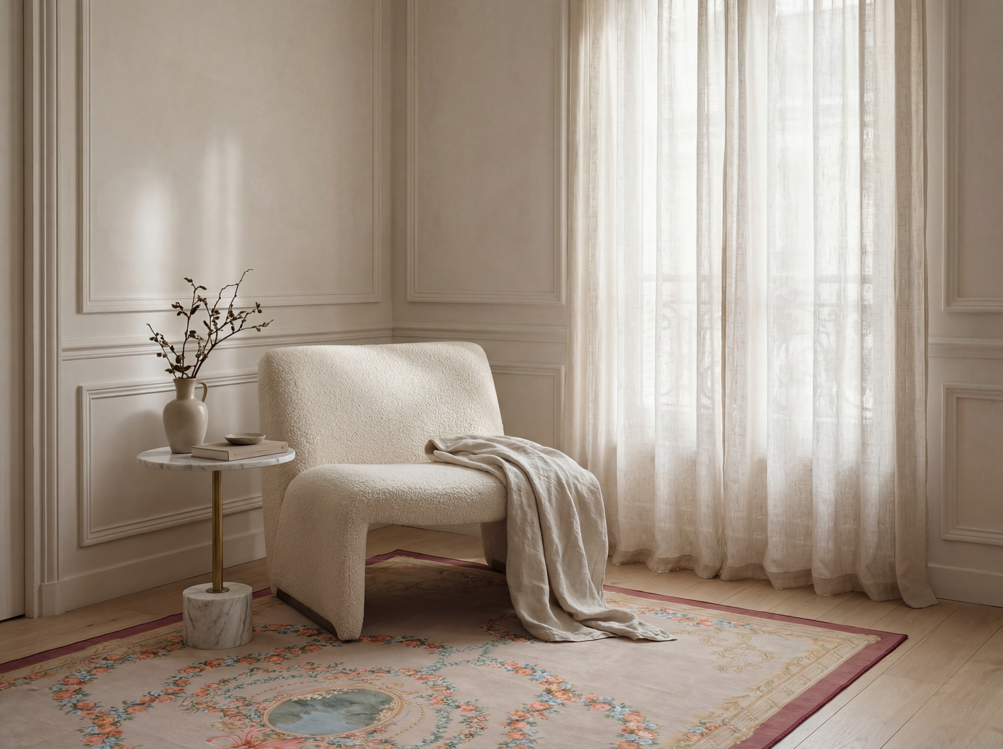 Autumn Landscape Roses Rug