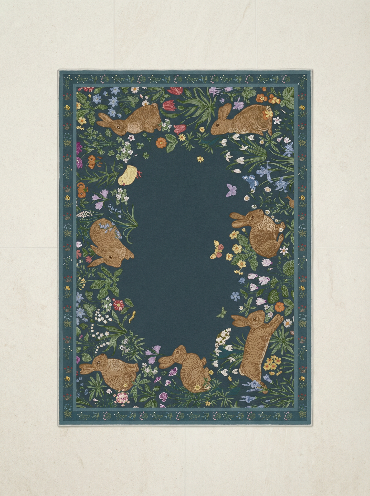 Blue Bunny Rug