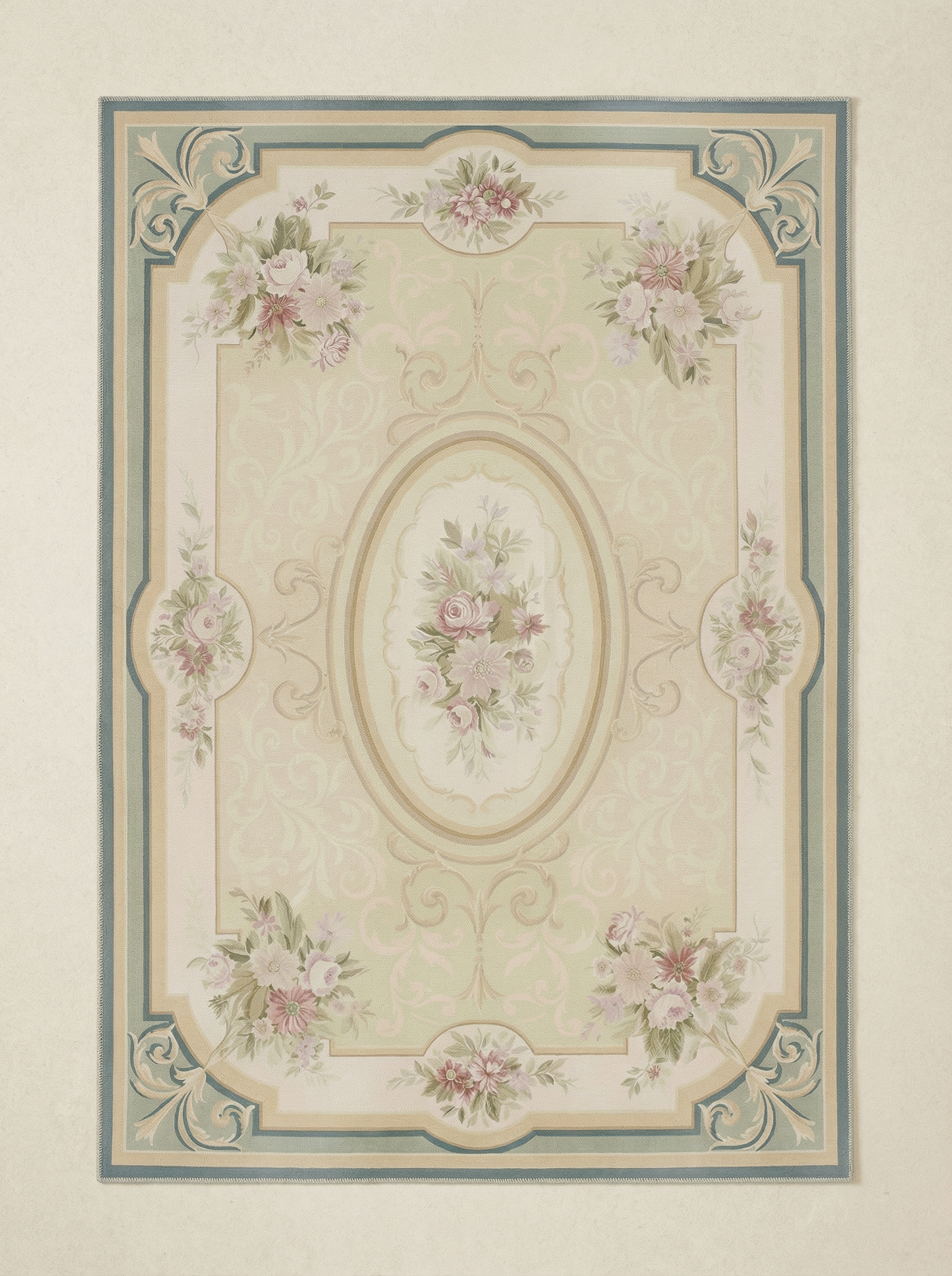Pistache Rose Rug