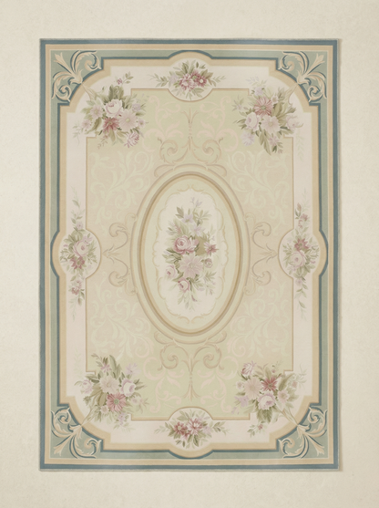 Pistache Rose Rug
