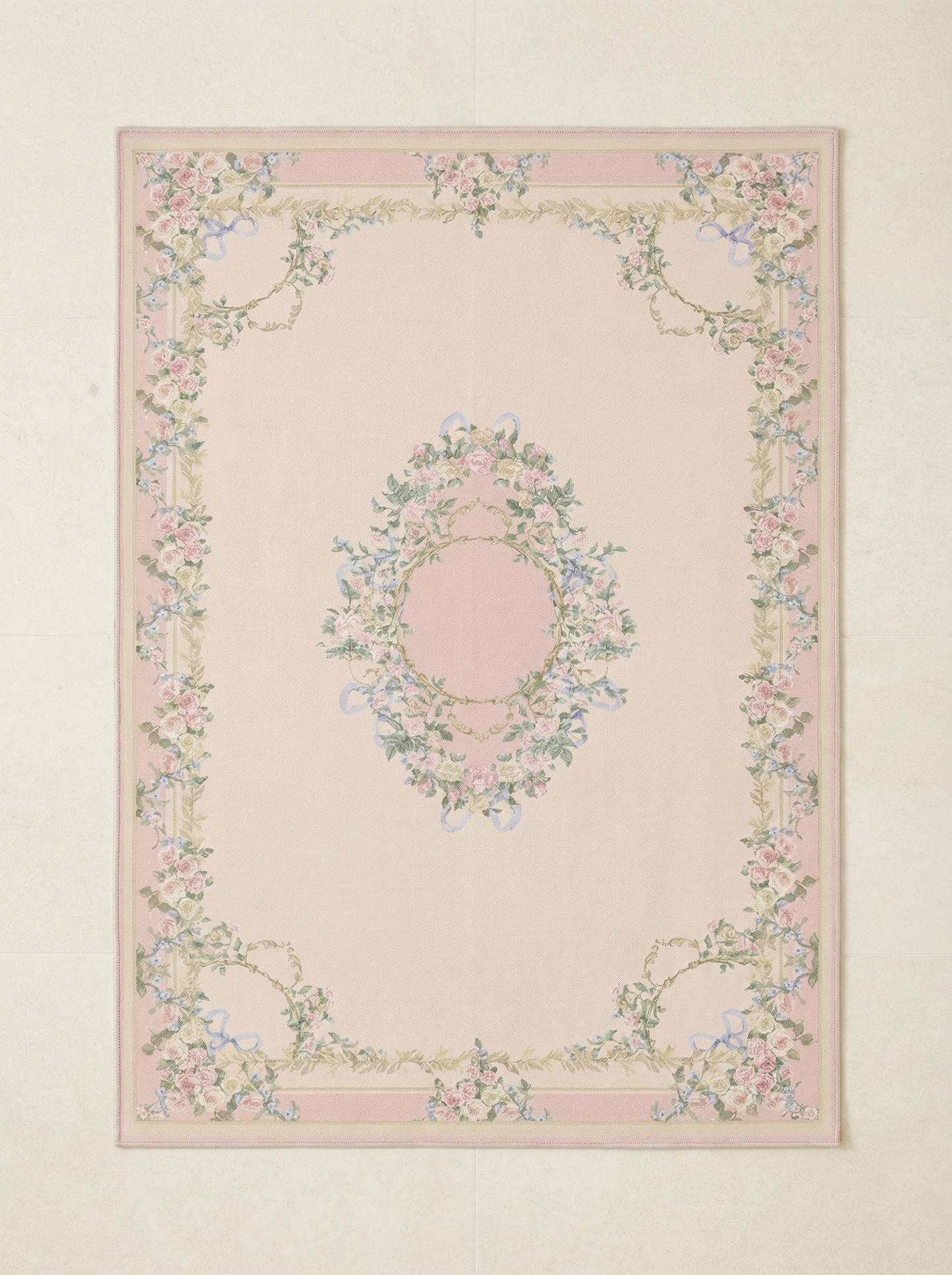 Pink Floral Rug
