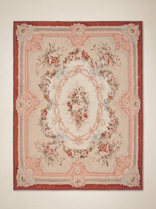 Cream Rose Rug