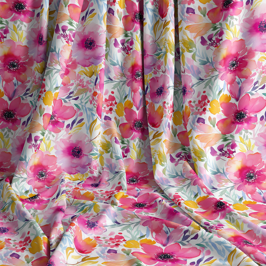Colorful Florals  - viscose - Flora Fabrics