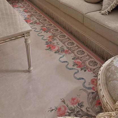 Ribbons n Roses Rug pink